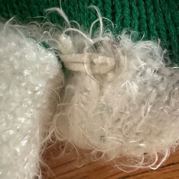 Holiday Elf Dress Sweater Dress Girls Green White Size Medium - Picture 11 of 14